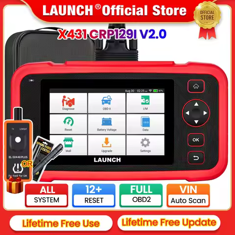 2025 New-LAUNCH X431 CRP129i V2.0 OBD2 Scanner Car Diagnostic Tools ABS SRS Engine AT 4 System Scann