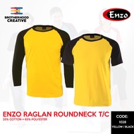 Tshirt Raglan Roundneck Enzo - Yellow / Black (Unisex)