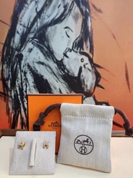 HERMÈS 🎈 Mini Pop H Earring Marron Glace 耳環