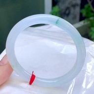 冰種翡翠天然翡翠玉鐲A玉手鐲 玉鈪 • 冰種飄花翡翠圓鐲