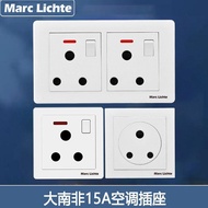 British Standard South Africa Three Round 15A16A Air Conditioning Socket with Switch Indicator Wall 
