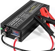 85A 14.6V Car Battery Charger, Intelligent 0-15V 0-85A Adjustable LiFePO4 Lithium Battery Charger, B