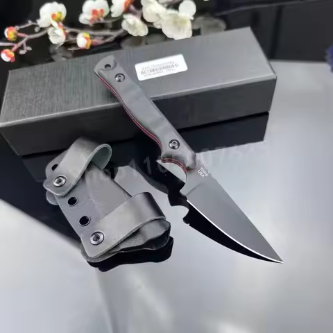 High-hardness Straight Knife Durable 8Cr13Movg Steel Outdoor Camping Hiking EDC Rescue Purposes Adve