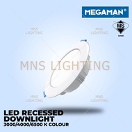 [9W/12W/15W/24W] Megaman Recessed Downlight With SIRIM Round LED Downlight Lampu Siling LED Downligh