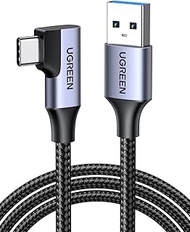 UGREEN USB C Cable 3.0 Fast Charge - USB A to USB C Cable 3A Right Angle Nylon Braided Type C Cord 5