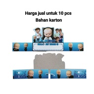 Baby Boss / Boss Baby theme birthday hat contains 10 pieces