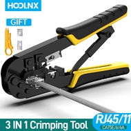 Hoolnx RJ45 Crimper RJ11 RJ45 Crimping Tool Ethernet Network LAN Cable Crimper Cutter Stripper Plier