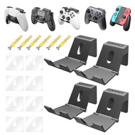 OIVO 4แพ็คPS4 Controller Wall MountUniversal Controllerผู้ถือจอยเกมXbox Oneผู้ถือNintendo Switch Pro Controllerผู้ถือที่วางหูฟังแขวนออกแบบพับได้ตัวยึดติดผนัง