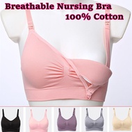 MsNursing Bra Cotton Pregnant Bra Stretchable Material Breathable Fabric 34A 34B 36C 38D 40D 42E Sto