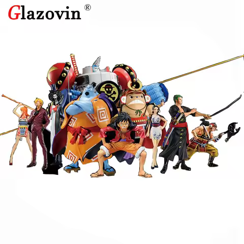 100% Original Genuine One Piece vol 100 Anniversary Luffy Roronoa Zoro Nami PVC Toys Collection Figu
