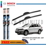 Bosch AEROTWIN Wiper Blade Set for Mitsubishi OUTLANDER 2003-2007 (22 /19 )