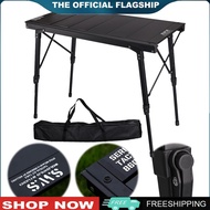 【New Arrival】 Three Unit Folding BBQ Table Aluminum Alloy Portable Barbecue Table Foldable IGT Table