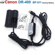 DR 400 DR E2 Coupler BG E2/E2N BP 511 Fake Battery USB Type C Power Bank Cable For Canon EOS 20D 30D 40D 5D 50D D30 D60 Camera ufjjqj821