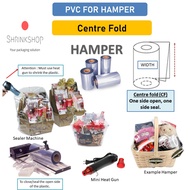 PVC Shrink Film Centre Fold 50cm x 20m Hamper Heat Shrink Film Hamper Shrink Wrap Christmas Hamper C