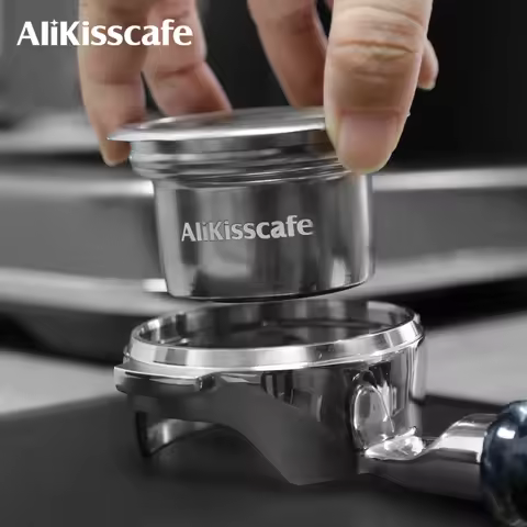 AliKisscafe 58mm to 49mm Step Down Filter Basket Kit Screen Tamper For Bottomless Portafilter Espres