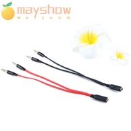 MAYSHOW 3.5mm Jack 1 Female To 2 Male Earphone Microphone Splitter Portable Professional Useful Audio Cable