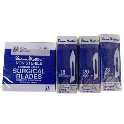 Swann Morton 15C 11 15 11P 10 20 10A 12 21 22 23 18 Carbon Steel Scalpel Surgical Blade 100Pcs For D