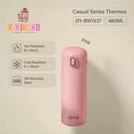 Casual Series Pink 480ML 316 Stainless Steel Water Bottle Thermos for Office & Students Hot And Cold