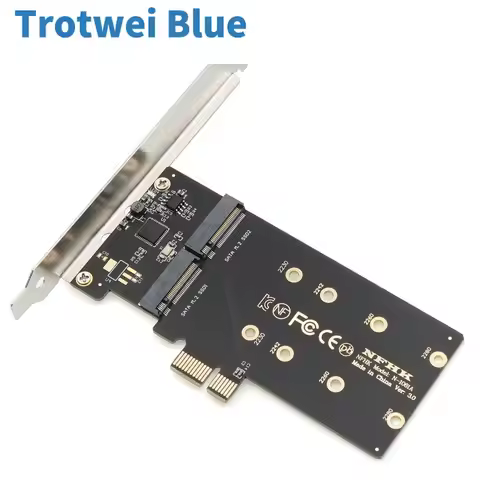 PCI Express to M.2 Adapter PCI-e X1 3.0 2 Port B Key M2 NGFF SATA SSD Adapter PCI-E M2 Adapter Expan