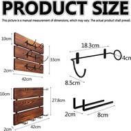 Tủ nhỏ gia đình bằng gỗ treo tường nông thôn chai ly rượu vang đỏ Rack gỗ đặc giá treo kệ rượu
