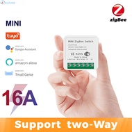 Tuya ZigBee 16A Mini Smart Switch Light Automation Module Remote Control DIY Breaker Supports 2 Way 