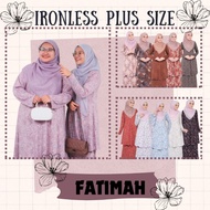(1) KURUNG FATIMAH IRONLESS PLUS SIZE BY DHIA COTTON IRONLESS (SIZE 4XL/6XL/8XL/10XL)