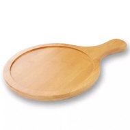 Round Wooden Pizza Paddle Cutting Board Cheese Serving Tray Plate Pizza Board Papan Pizza