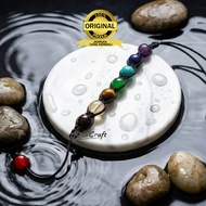 GANTUNGAN Aesthetic Car Center Mirror Hanger 7 Natural Agate Crystal Stones Chakra Chakra Chakra Gen