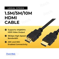 1.5m 5m 10m HDMI Cable 2.0 19+1 4K 60Hz 1080P High SpeedFull HD SARC EARC HEC 3D Ethernet CCTV