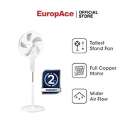 EuropAce 18 Stand Fan|ESF 3182D (White)|Copper Turbo Motor and Wider Air Flow