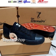 HITAM Warrior Sparta All Black Low Shoes/Short Black Shoes
