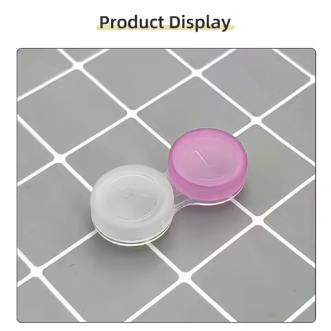 Dual Compartment Lens Holder Creamy Portable Contact Lens Case Contact Lens Case Sealing For Studyin