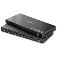 HDMI Splitter 1 in 4 Out 4K 60Hz 4:4:4, AVIDGRAM HDMI Splitter 4 Port with Copy, Downscaler, Car for