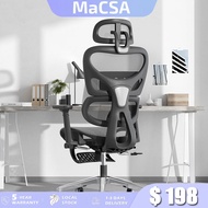 Ergonomic Office Chair with Lumbar Support, Mesh Desk Chair with 4D Adjustable Arms Headrest, High Back Computer Chair