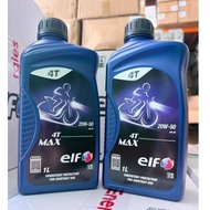 ENGINE OIL ELF MOTO 4T MAX 20W50 15W50 RED API SF 1 LITER MINYAK HITAM UNIVERSAL MOTOR DASH WAVE SRL