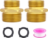 3/4” GHT Male x 1” NPT Male Connector Brass Garden Hose Fitting Adapter Industrial Metal Brass Garde