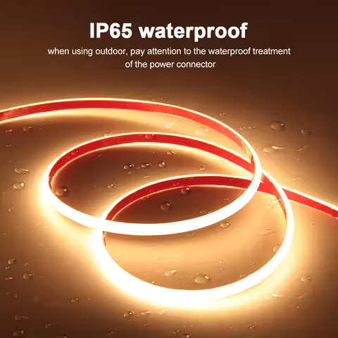 220V Ultra-Bright COB LED Strip 288LEDs/m IP65 Waterproof with EU/AU/UK Timing Dimmer Plug for Indoo