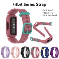 Fitbit Ace 3/2 Inspire HR Replacement Wristband Strap Kids Smart Watch Strap Silicone Smart Watch Ba