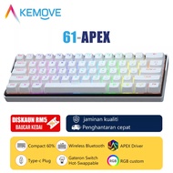KEMOVE 61-APEX 60% Mechanical Mini Keyboard Bluetooth  Hot-Swappable Detachable Cable RGB Wireless Gaming Keyboard