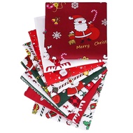 8 Pieces Christmas Series Style Patchwork Cloth Head Cloth Set Cotton Printed Cloth Christmas Fabric Fabric