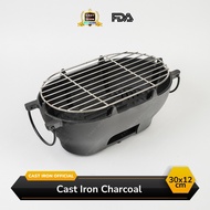 Charcoal grill cast iron 30 x 12 cm portable hibachi stove for tablestop BEST SELLER AMAZON