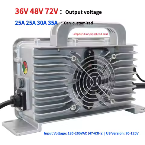 48V Lifepo4 Smart Charger 30A 35A 50A 60A 70A Lithium Battery Charger IP67 Waterproof 20A 25A 54.6V 