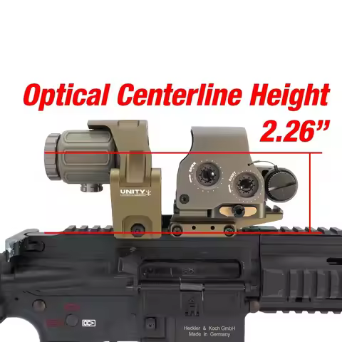 2.91" 2.26" Unity Mount FAST FTC OMNI Magnifier Riser 3X 5X Scope Sight Folding For Eotech EXPS3 XPS