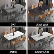 Hot selling rectangular modern marble tables dining table set space saving dining table and chairs