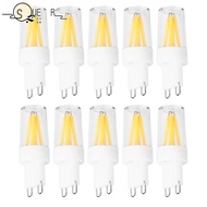 SUEREN 10pcs G9 LED Bulb, Warm White AC220V G9 Light Bulb, Easy 2W COB Filament G9 Base Bulb Hotel L