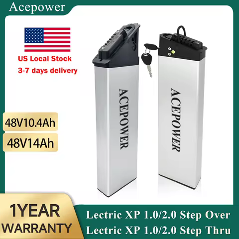 Battery for Lectric XP 1.0/2.0 Step-Thru/Step-Over Ebike 48V 10.4Ah 12.8Ah 14Ah For Lectric XP Step-