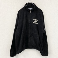 Champion 抓絨外套/披肩外套，黑色，L 碼，古著。
