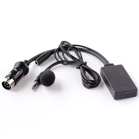 8PIN Car Bluetooth 5.0 Aux Jack Audio Cable Microphone Handsfree Adapter For Alpine KCM-123B/M-BUS 9