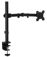 Single Monitor Arm Mount | Desk Stand | Full Motion Height Adjustable Articulating Tilt | Fits 19 21