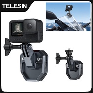 TELESIN Action Camera Motorcycle Windshield Clamp Mount Holder For Gopro Insta360 DJI Action Camera 